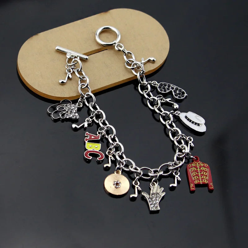 Bracelet Charme Michael Jackson | Infini Amour | Bijou Fan Musique | Cadeau Tendance