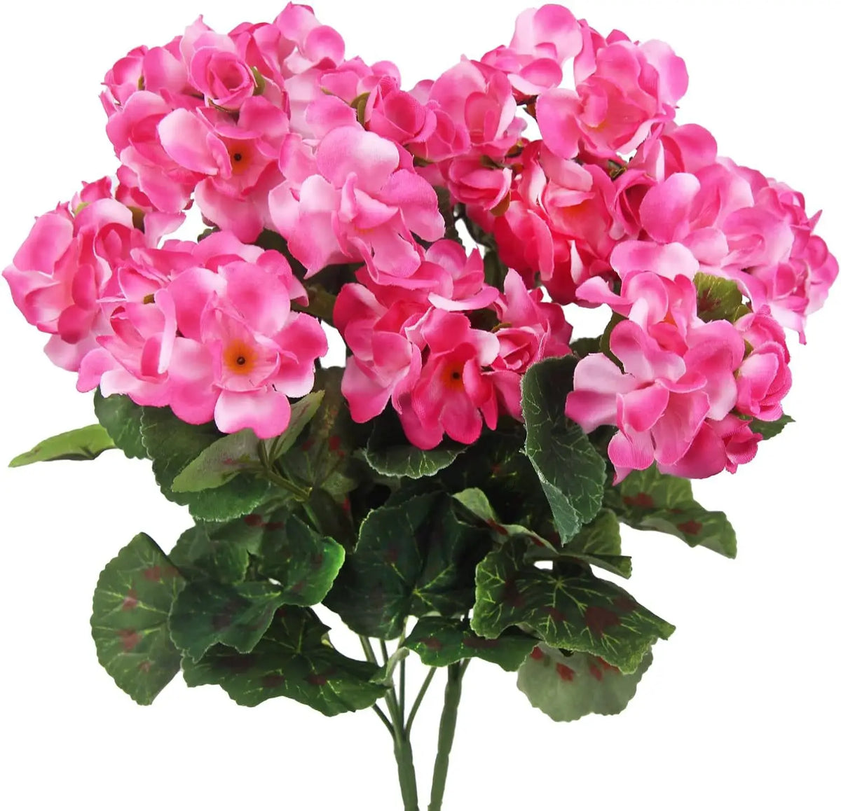 Uflower 1Pc Artificial Begonia Flower Plants for Wedding Bouquet Home Garden Bonsai Christmas Wreath Decor
