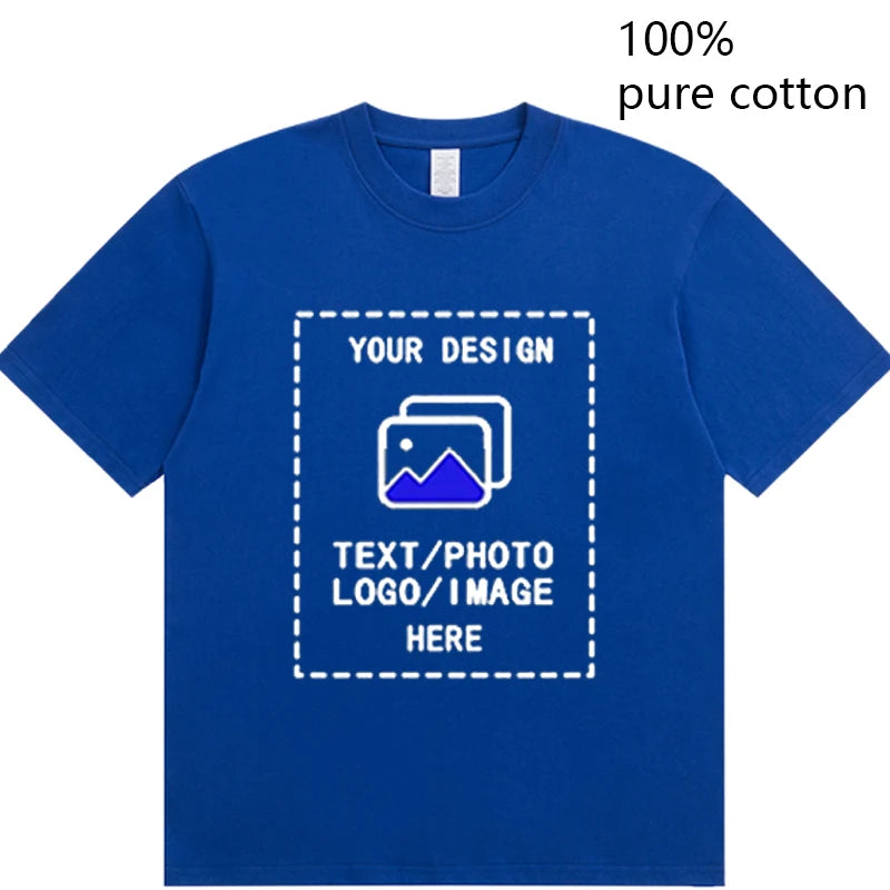 Custom-Made Men's T-Shirts Are Suitable for Team Gatherings, Gyms, and Sports Cotton Round-Neck Short-Sleeved Shirts