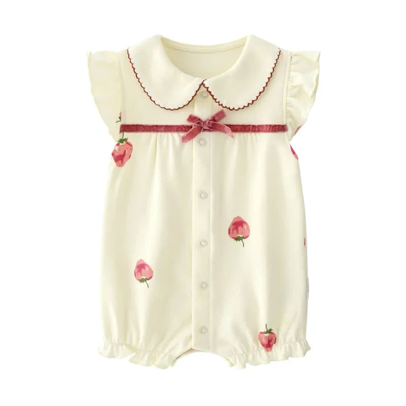 Fashion princess New baby Romper For Babies Clothes Short Sleeve cute newborn baby clothes