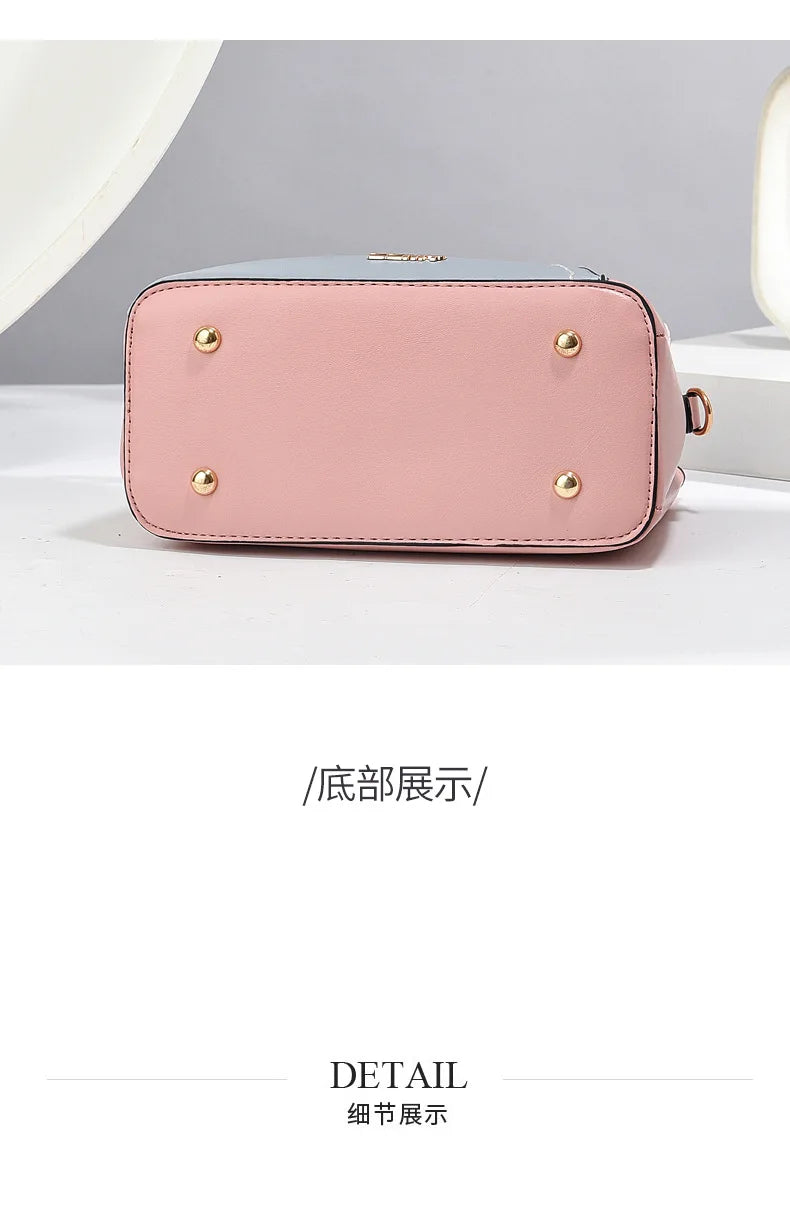 Elegant Handbag for Women Luxury Designer Top-Handle Bags High Quality PU Leather Ladies Shoulder Crossbody Bag Casual Tote Sac