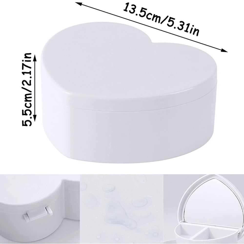Boîte Rangement Accessoires Cheveux avec Miroir | Pinces Barrettes Élastiques Fille | Étui Voyage Portable
