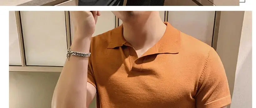 Polo en maille uni pour homme | Manches courtes