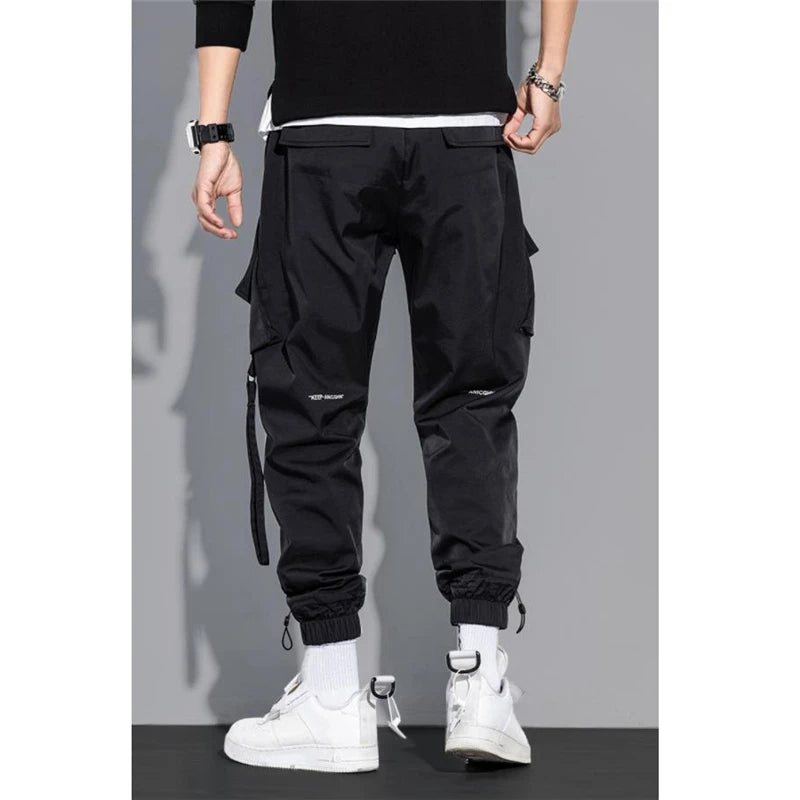 Men's Cargo Pants Fashion Hip Hop Multi-pocket Trousers Trendy Streetwear Solid Sweatpants Casual Trousers for Men