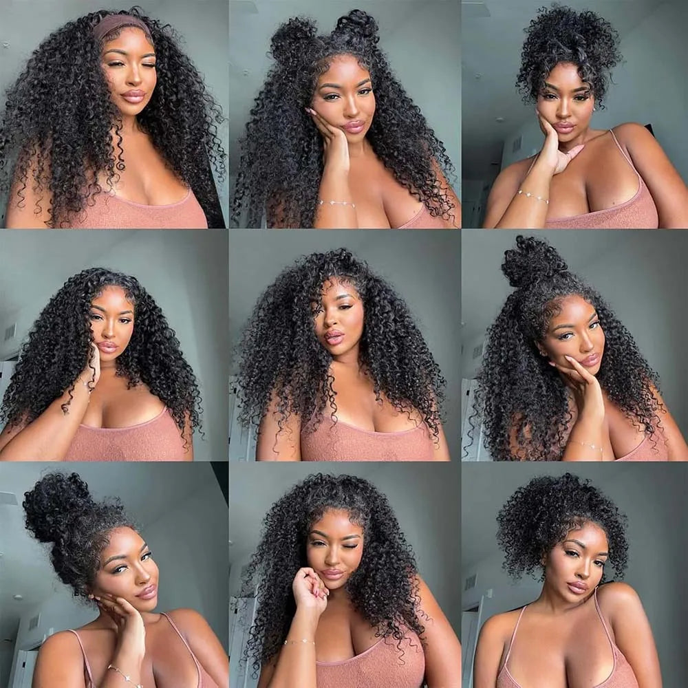 Perruque Lace Front Kinky Curly | 13x4 & 13x6 | Cheveux Humains | Frontal Lace Naturel