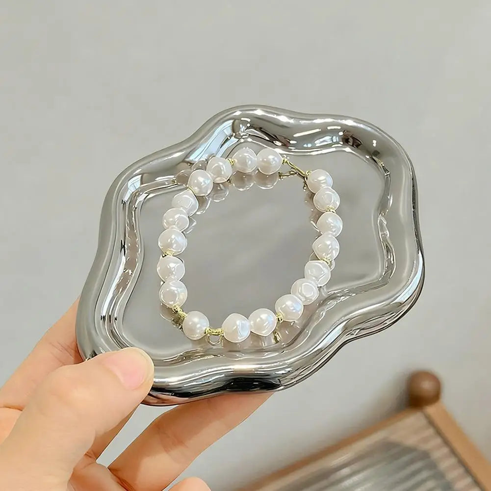 Plateau à Bijoux Forme Nuage | Présentoir Boucles d'Oreilles & Bagues Électroplaqué | Accessoires Bureau