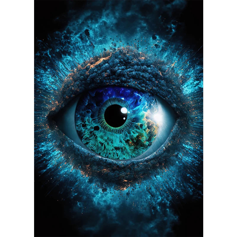 Classic Abstract Wall Art, Eye Features Mural, HD Canvas Print Poster for Home Living Room Bedroom Office Decoration Cuadros