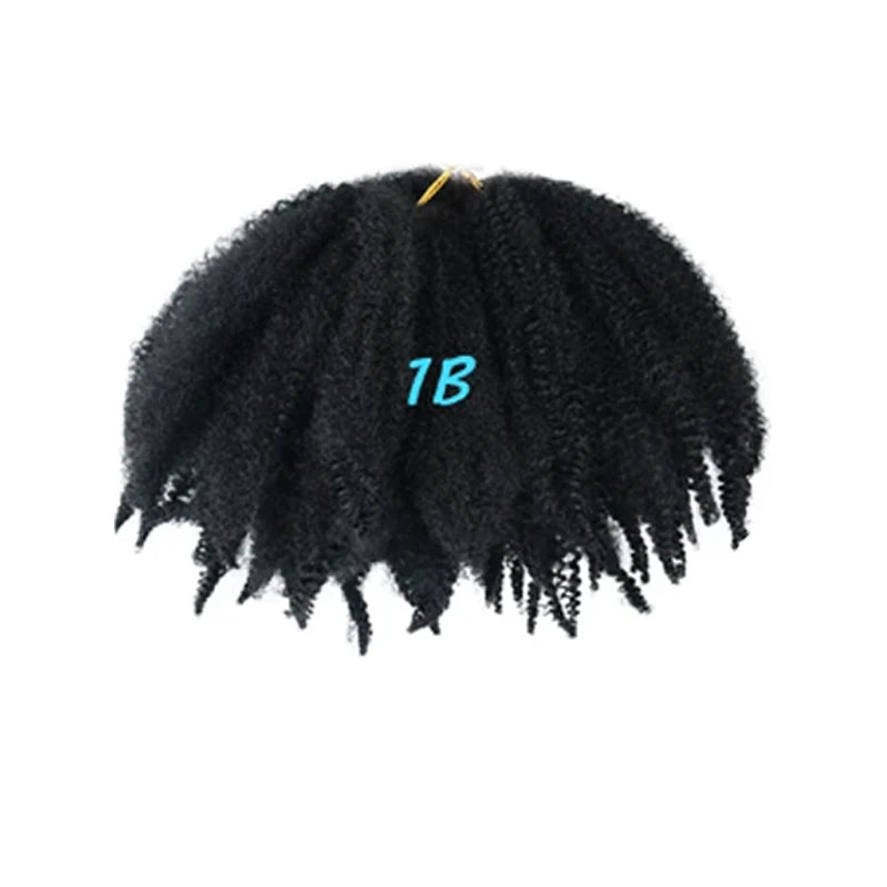 Synthetic 8 inch Braids Hair Soft Afro Kinky Twist Crochet Braid Hair Extensions Curl Locks Crochet Braiding Hair