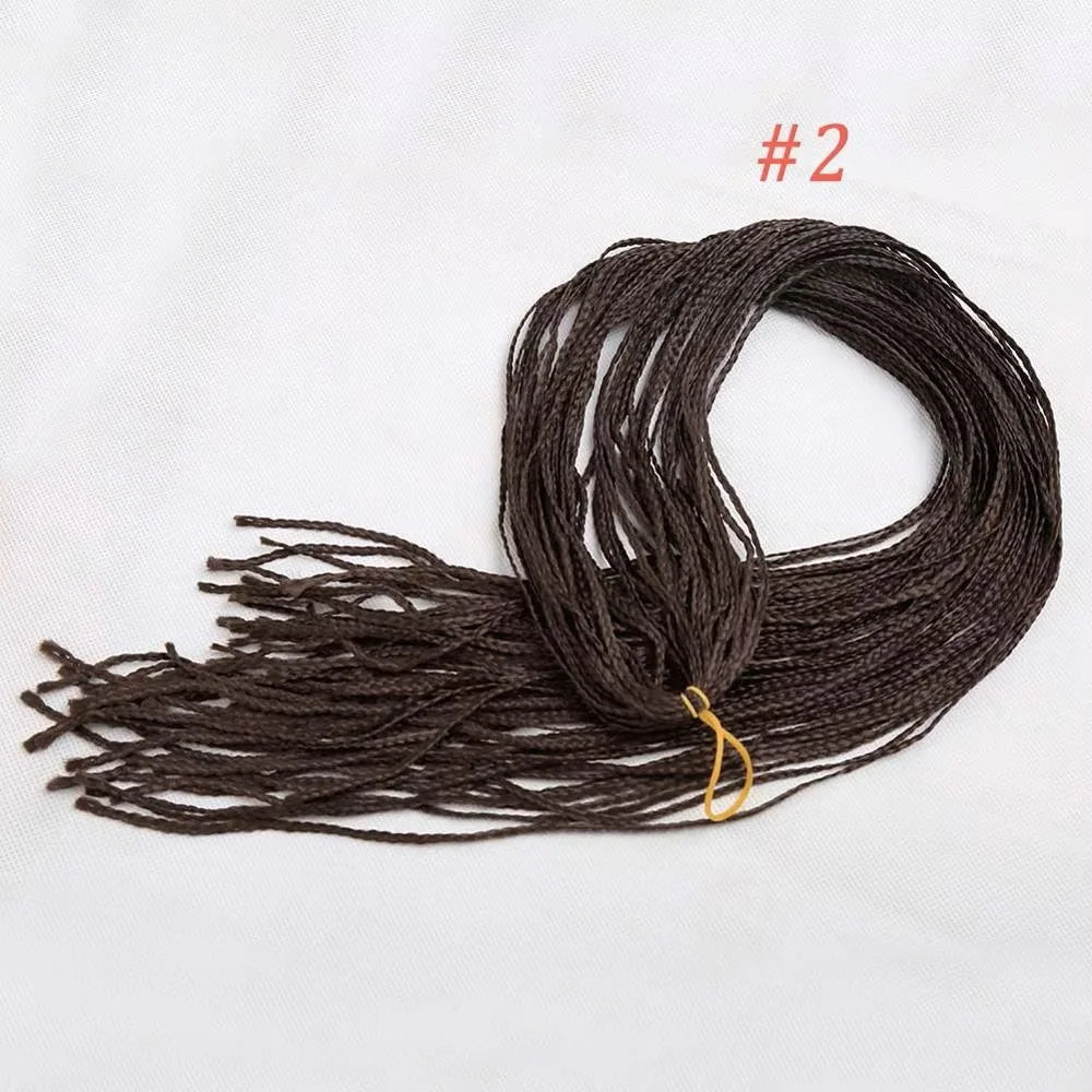 Tresses Zizi Box Braids Longues Bouclées Synthétique Colorées | 28 Pouces | 50g | Twist Sénégalais Crochet | Femme