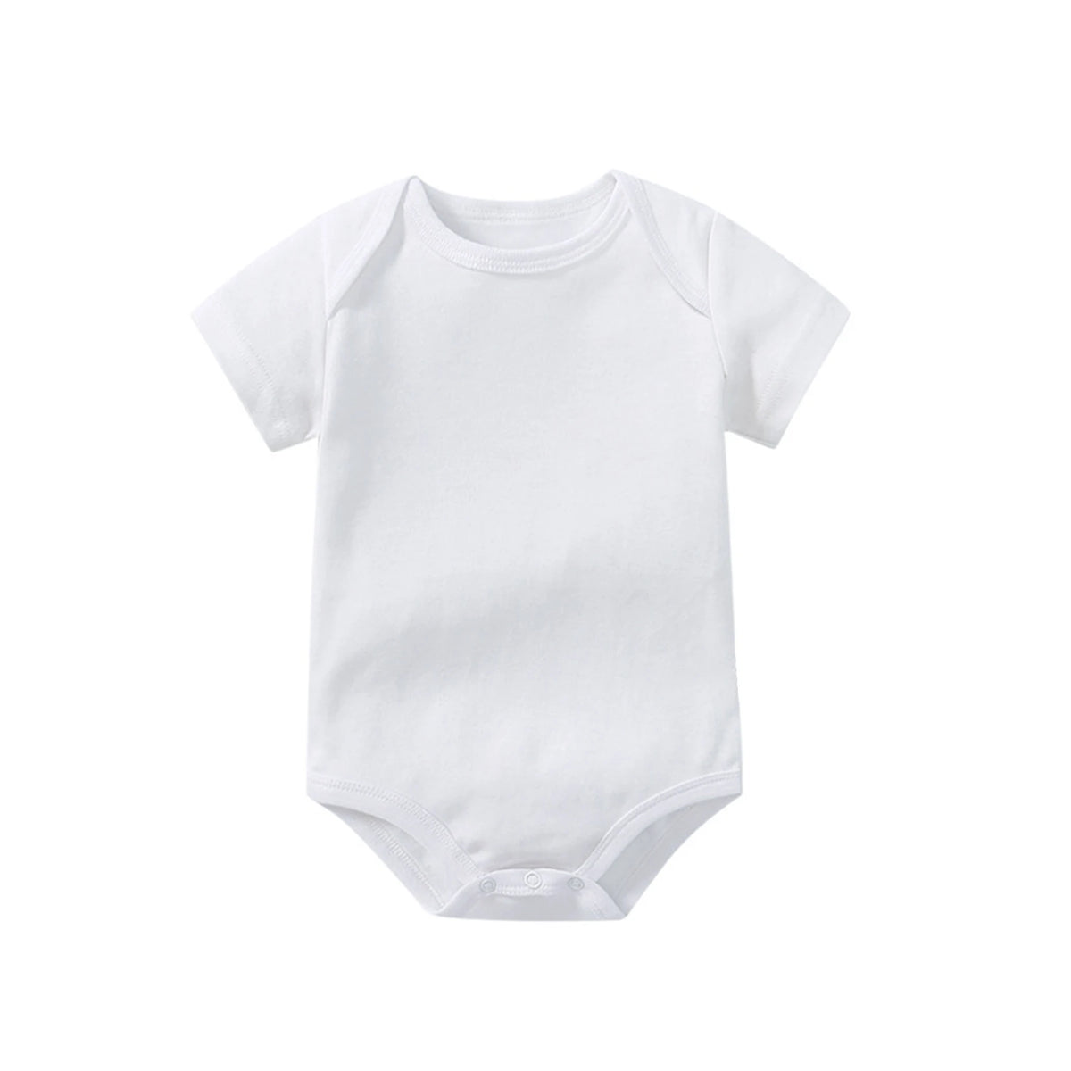 Lot 3 Bodys Bébé | 100% Coton | Nouveau-Né Été | Combinaison Romper | Blanc (v2)