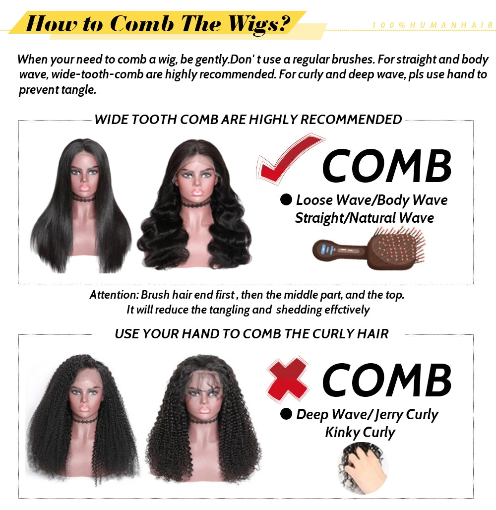 Perruque Afro Kinky Curly | 13x2 T Part Lace Front | 200% Densité | Mélange Cheveux Humains | Femmes Noires