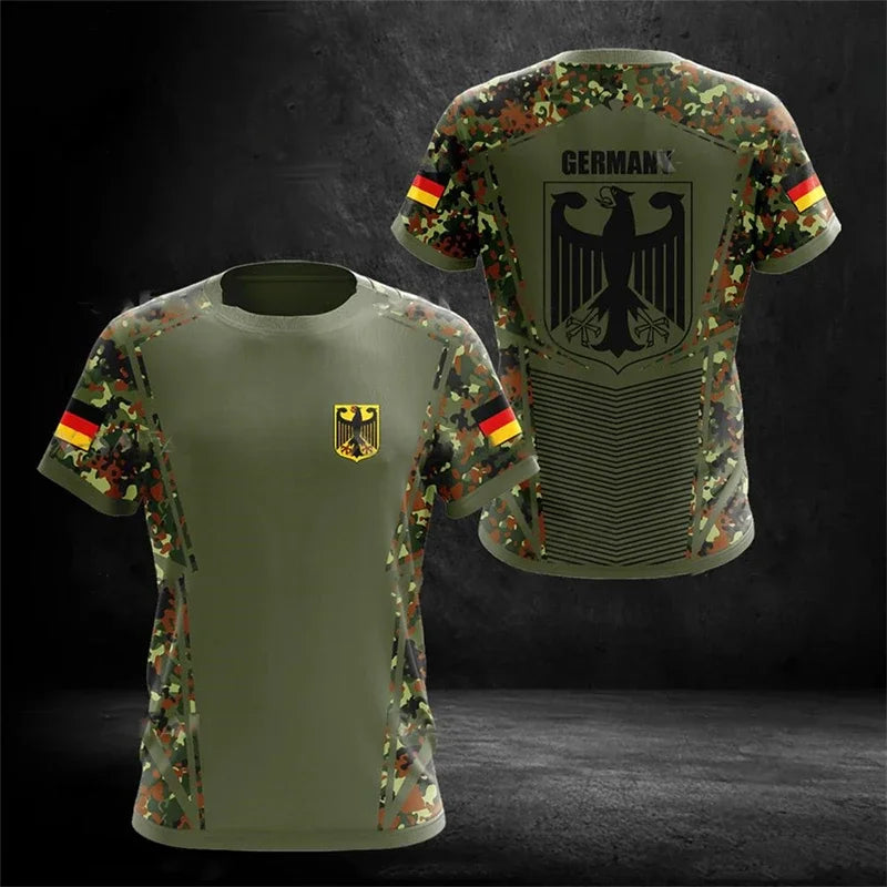 T-shirt à manches courtes pour homme | Motif drapeau allemand