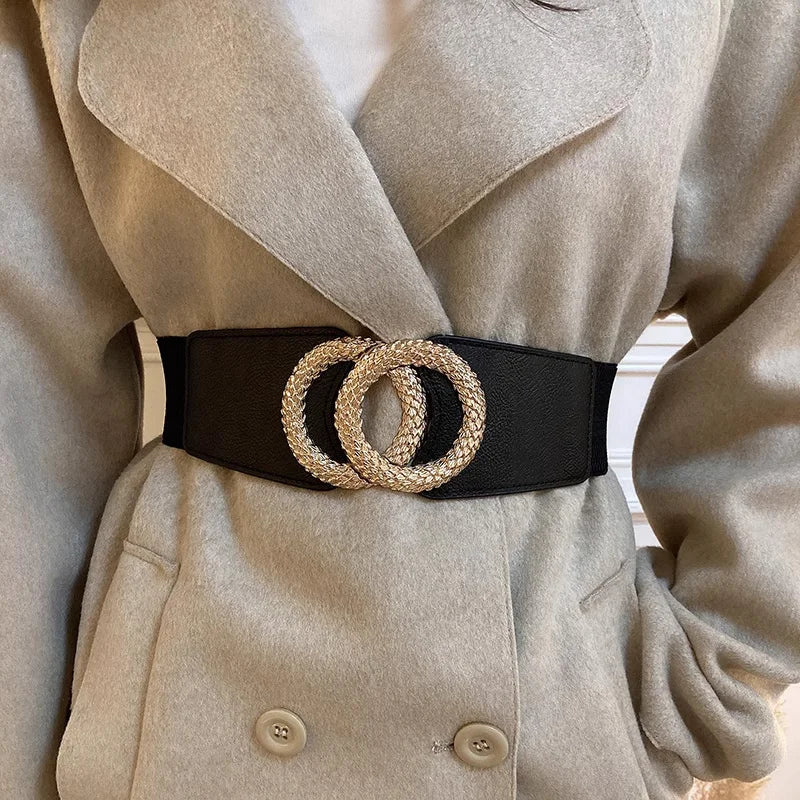 Ceinture Large Corset Femme Grande Taille | Élastique Luxe | Mode Designer | Taille Haute Cinée