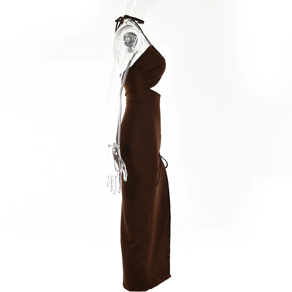 Sleeveless Sexy Female Midi Backless Dresses Slim Night Club Party Women's Dress Bodycon Elegant Dresses for Women