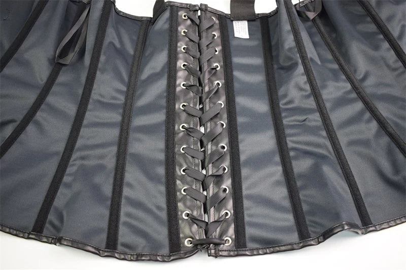 Corset Bustier Faux Cuir Femme Sexy | Boucles Sur-Buste | Sculptant Gilet | Taille Formant