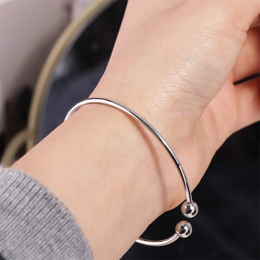 Best Quality Wholesale Silver Plated Bracelet Adjustable Bangles Fashion Jewelry Men's/Women's