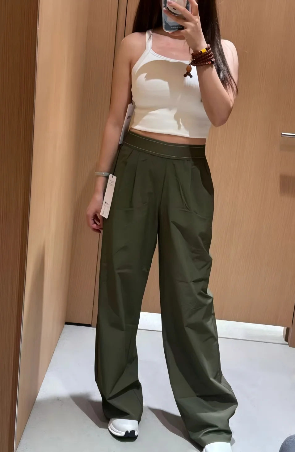Pantalon Large Séchage Rapide Taille Haute Femme | Élastique Léger | Entraînement Casual Été