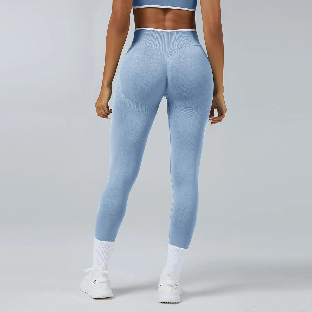 Women's Mid-Waist Seamless Yoga Leggings Push-Up Sports Fitness Running Pants Hip Lift High Elastic Gym Leggings Sport Leggings