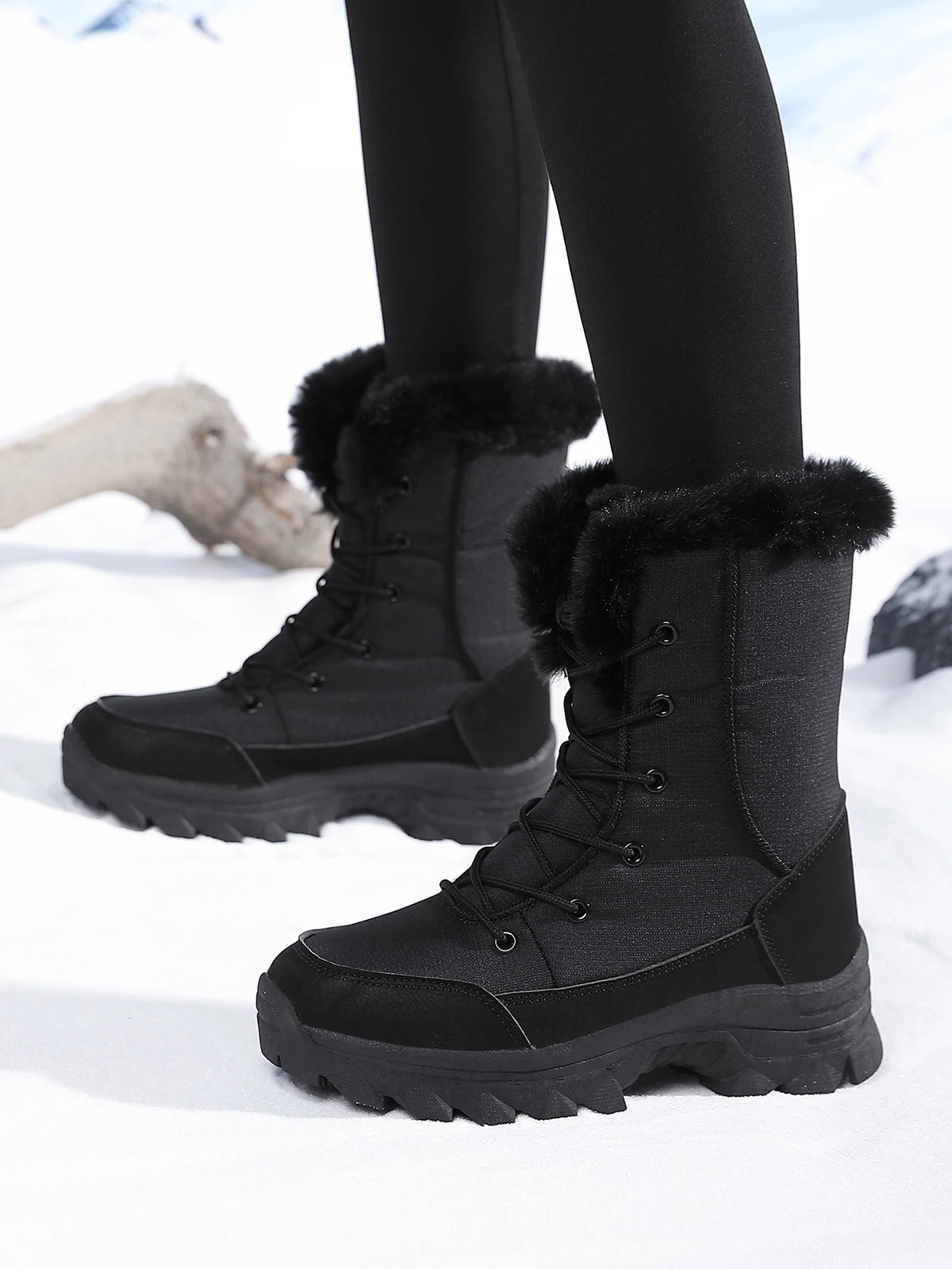 Bottes de Neige Femme Style Nord-Est | Imperméables Antidérapantes | Coton Épais Polaire | Ski & Hiver