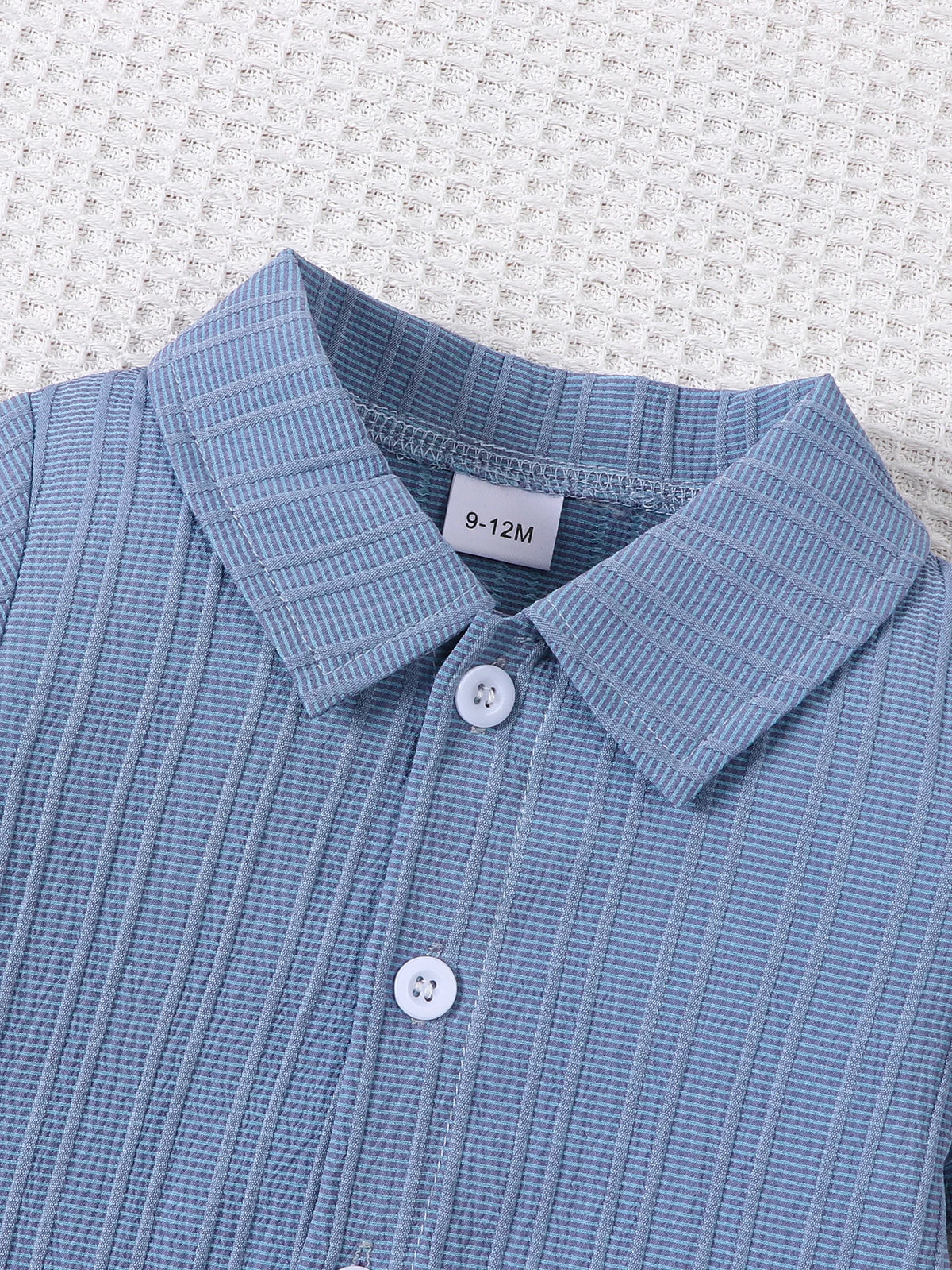 Ensemble 2 Pièces Bébé Garçon | Chemise Jacquard Manches Courtes & Short | Casual Mode Été
