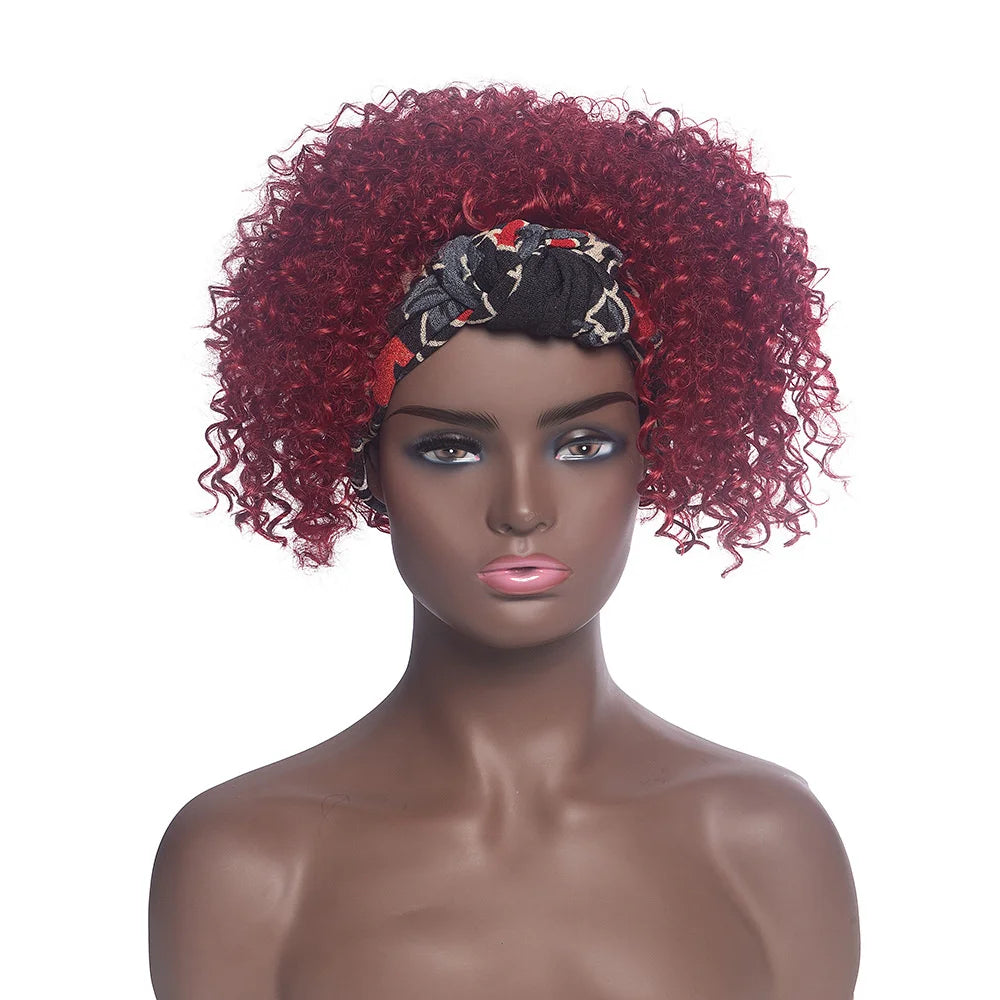 Perruque Headband Tresses Africaines Synthétique | 3 Brins | Queue de Cheval | Couvre-Cheveux | Fibre | Femme