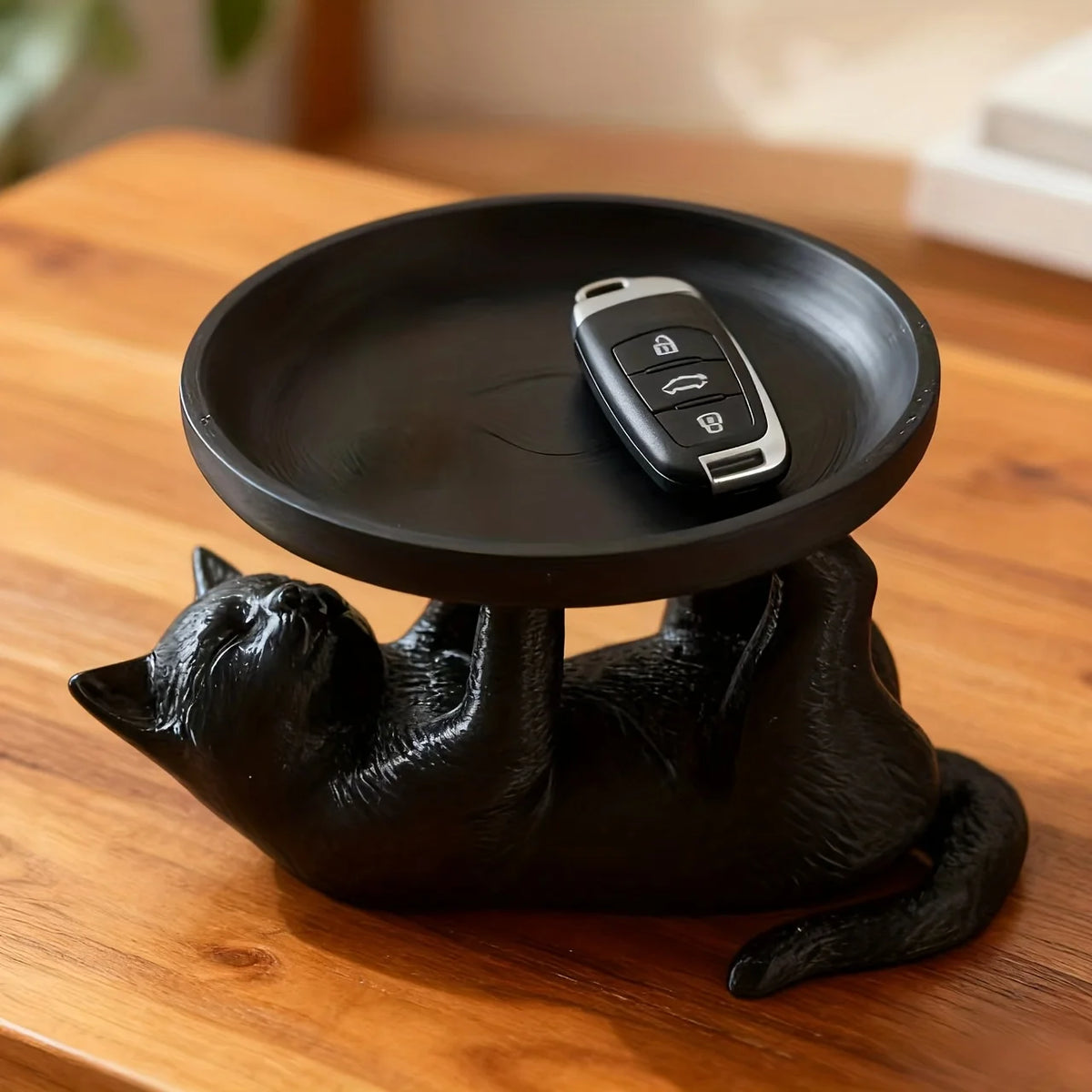 Simple Style Fun Cat Jewelry Tray, Desktop Jewelry Storage Tray, Decorative Items for Home Bathroom, Bedside, Makeup Storage