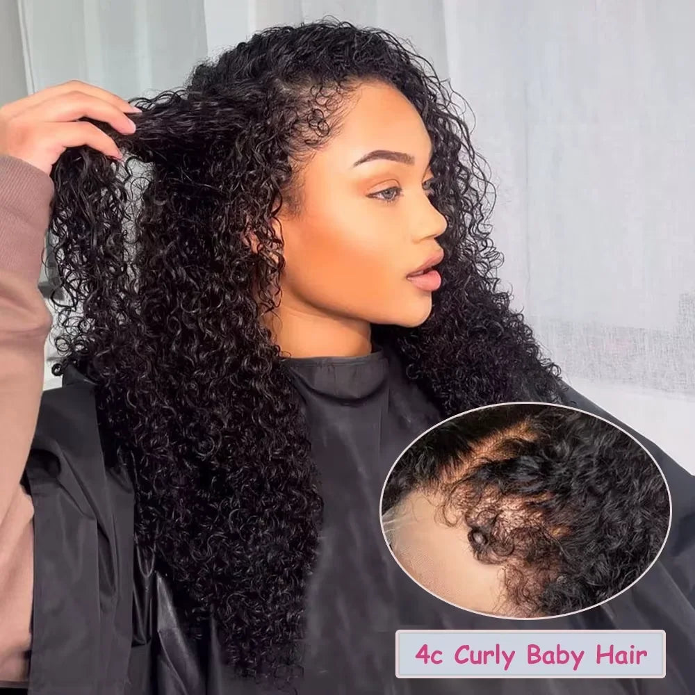 Perruque Lace Front Kinky Curly | 13x4 & 13x6 | Cheveux Humains | Frontal Lace Naturel