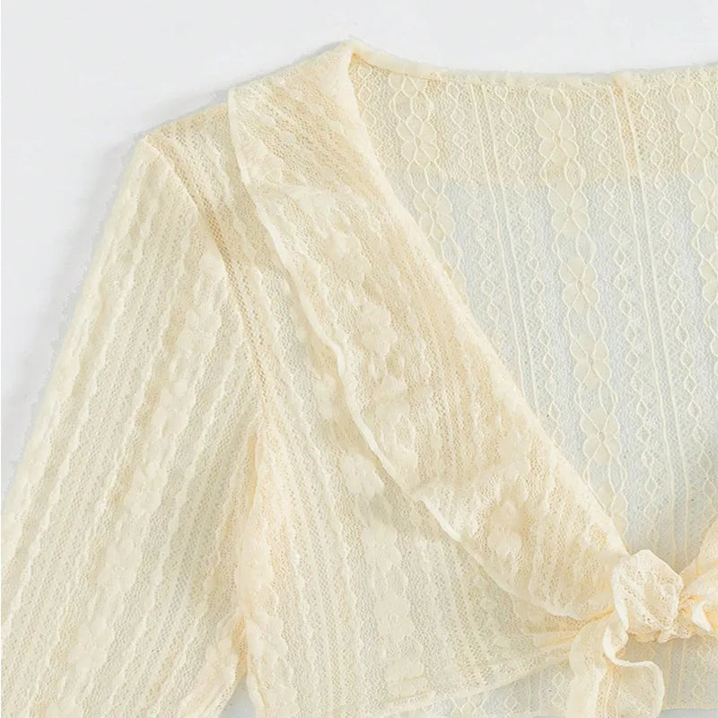 Maillot de Bain Femme 4 Pièces | Bikini Brésilien | Cover-Up Manches Longues | Uni | Plage & Soirée | Été 2026