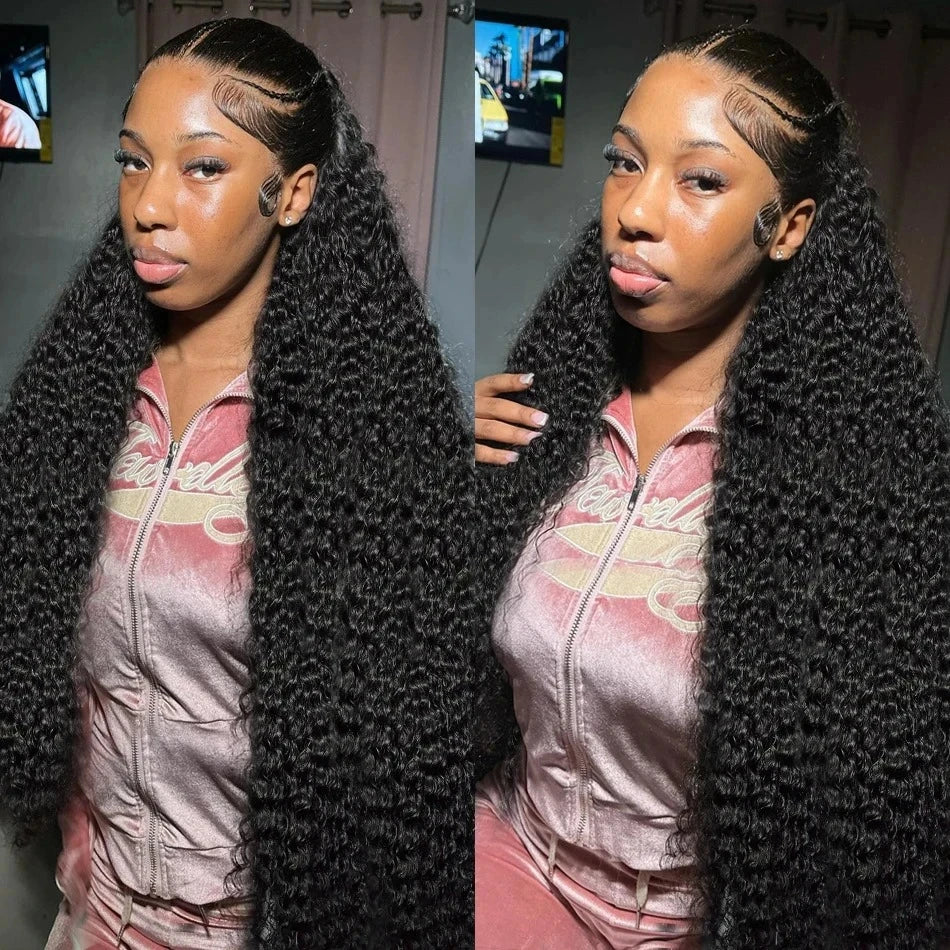 Perruque Deep Wave Brésilienne | 13x6 HD Lace Frontal | 250% Densité | Jusqu'à 40 Pouces | Water Wave Curly