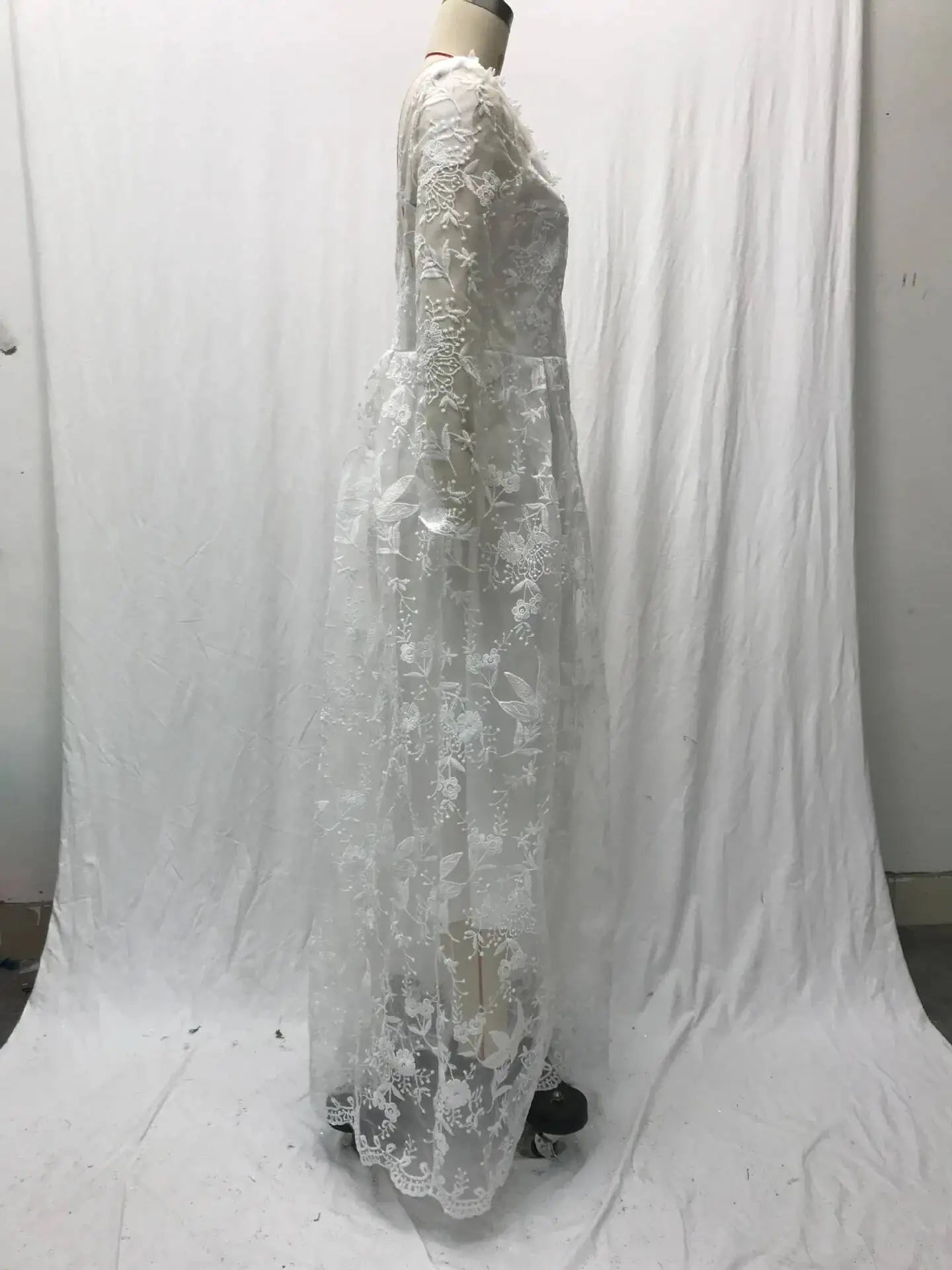 2026 New Women's Dress Lace Deep v Long Sleeve Dress Long Dress Long Dress Gown Vestidos De Festa