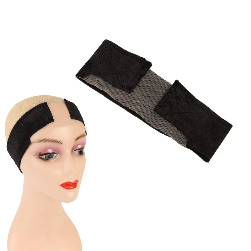 Headband Velours Nude Antidérapant | Ajustable | Invisible | Maintien Perruque Lace Front | Femme