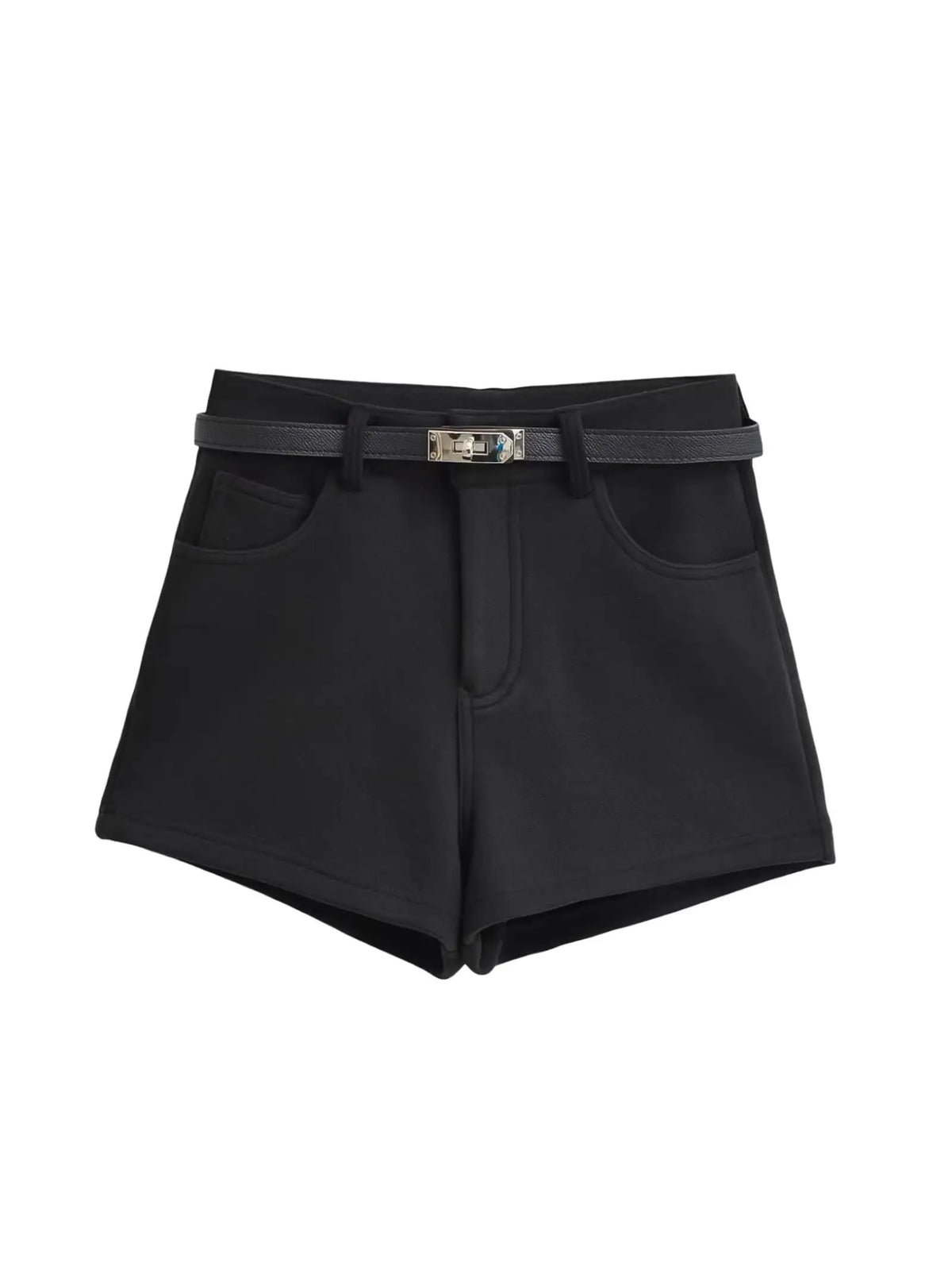 High Waist A-Line Wide Leg Pants Women's Casual Shorts Spring 2025 Korean Style Retro Elegant Outerwear Hot Pants