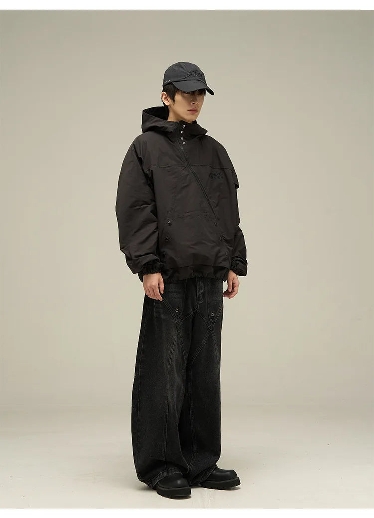Baggy Jeans Men's American Style Personality Vintage Wide Leg Trousers All-Match Washed Fashion Streetwear Handsome Cool Pants