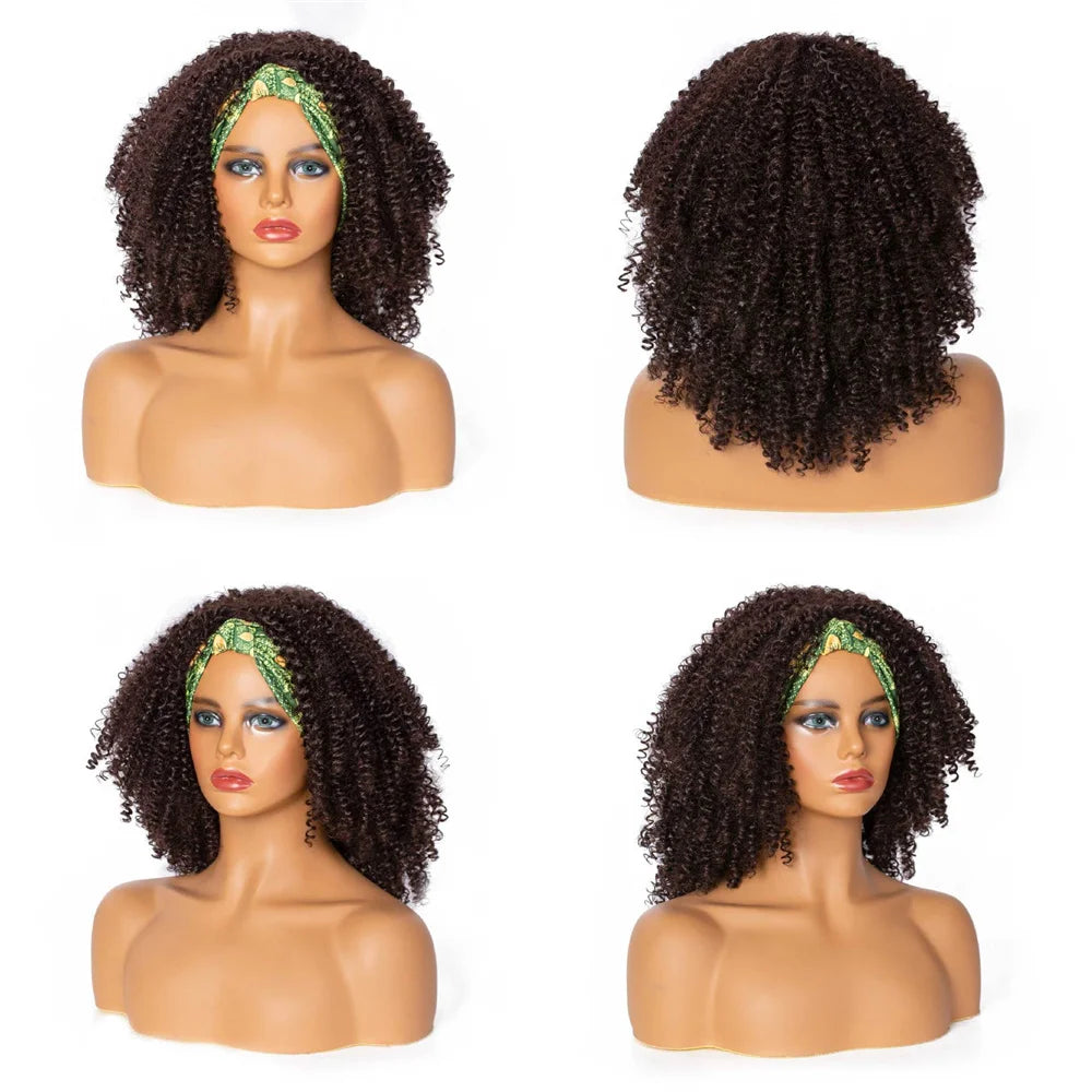 Perruque Headband Tresses Africaines Synthétique | 3 Brins | Queue de Cheval | Couvre-Cheveux | Fibre | Femme