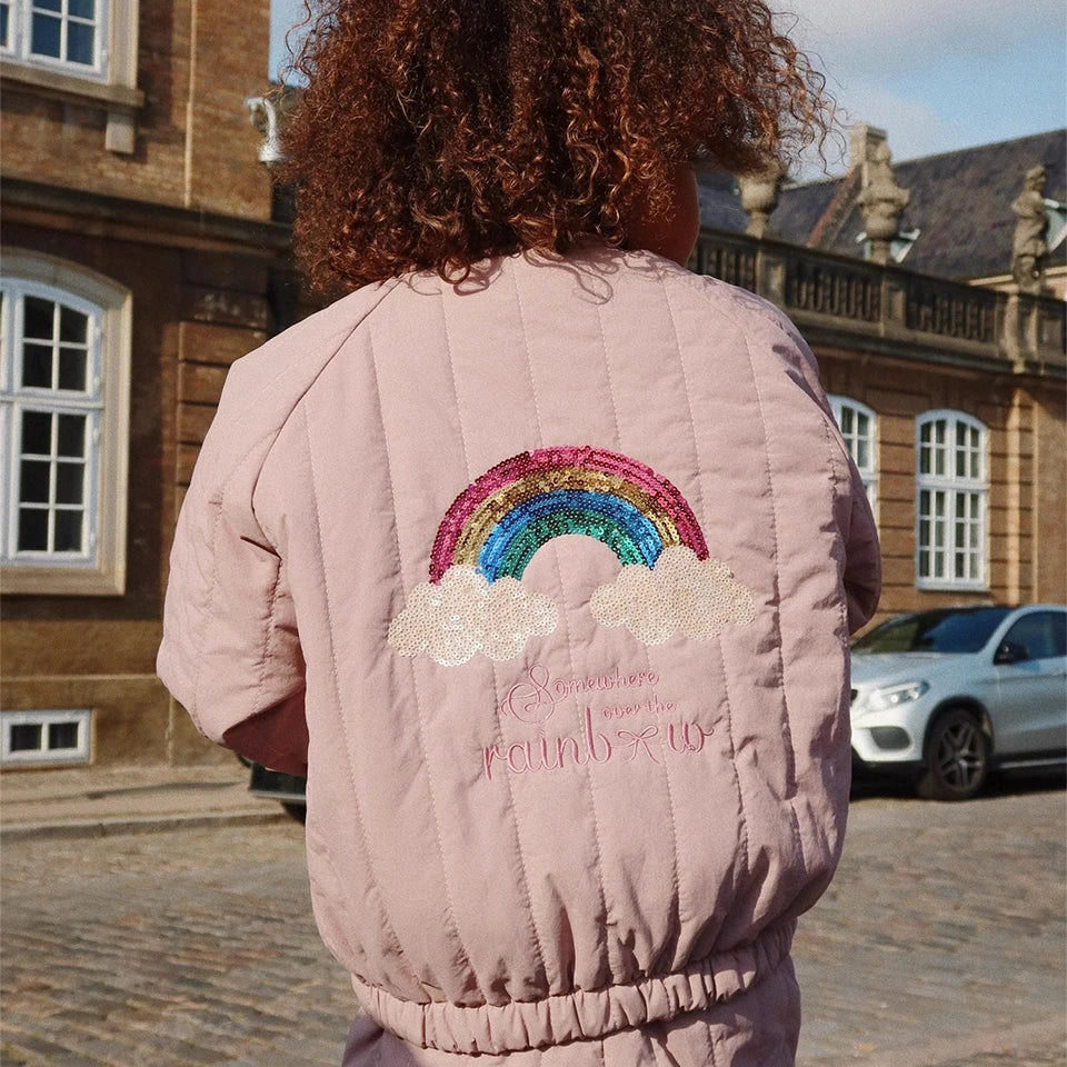 Manteau Polaire Paillettes Fille | Laine d'Agneau | Broderie Garçon | Vêtement Enfant Hiver
