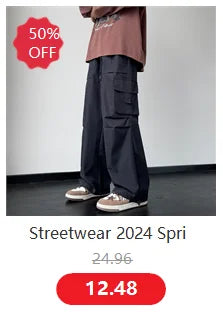 Men's Cargo Pants Fashion Hip Hop Multi-pocket Trousers Trendy Streetwear Solid Sweatpants Casual Trousers for Men