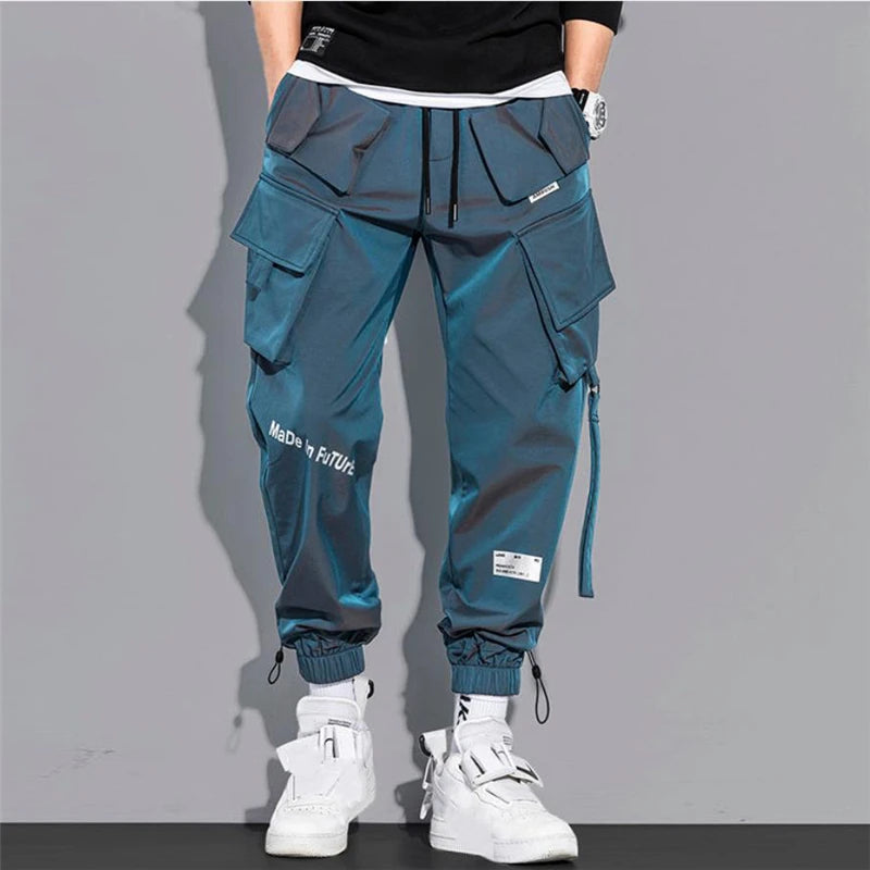 Men's Cargo Pants Fashion Hip Hop Multi-pocket Trousers Trendy Streetwear Solid Sweatpants Casual Trousers for Men