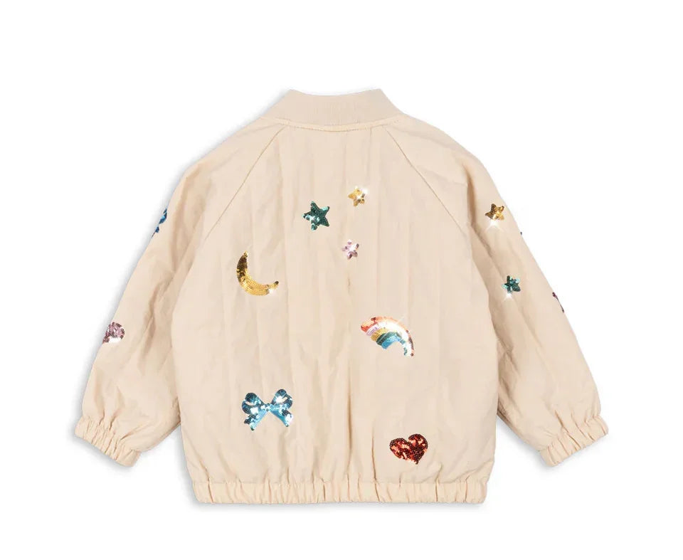 Manteau Polaire Paillettes Fille | Laine d'Agneau | Broderie Garçon | Vêtement Enfant Hiver