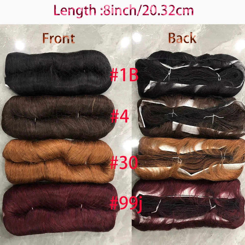 28PCS Brazilian Short Human Hair Extensions #1B#4#30#99J One Pack For A Full Head 100% Human Hair Bundles With Free Closure