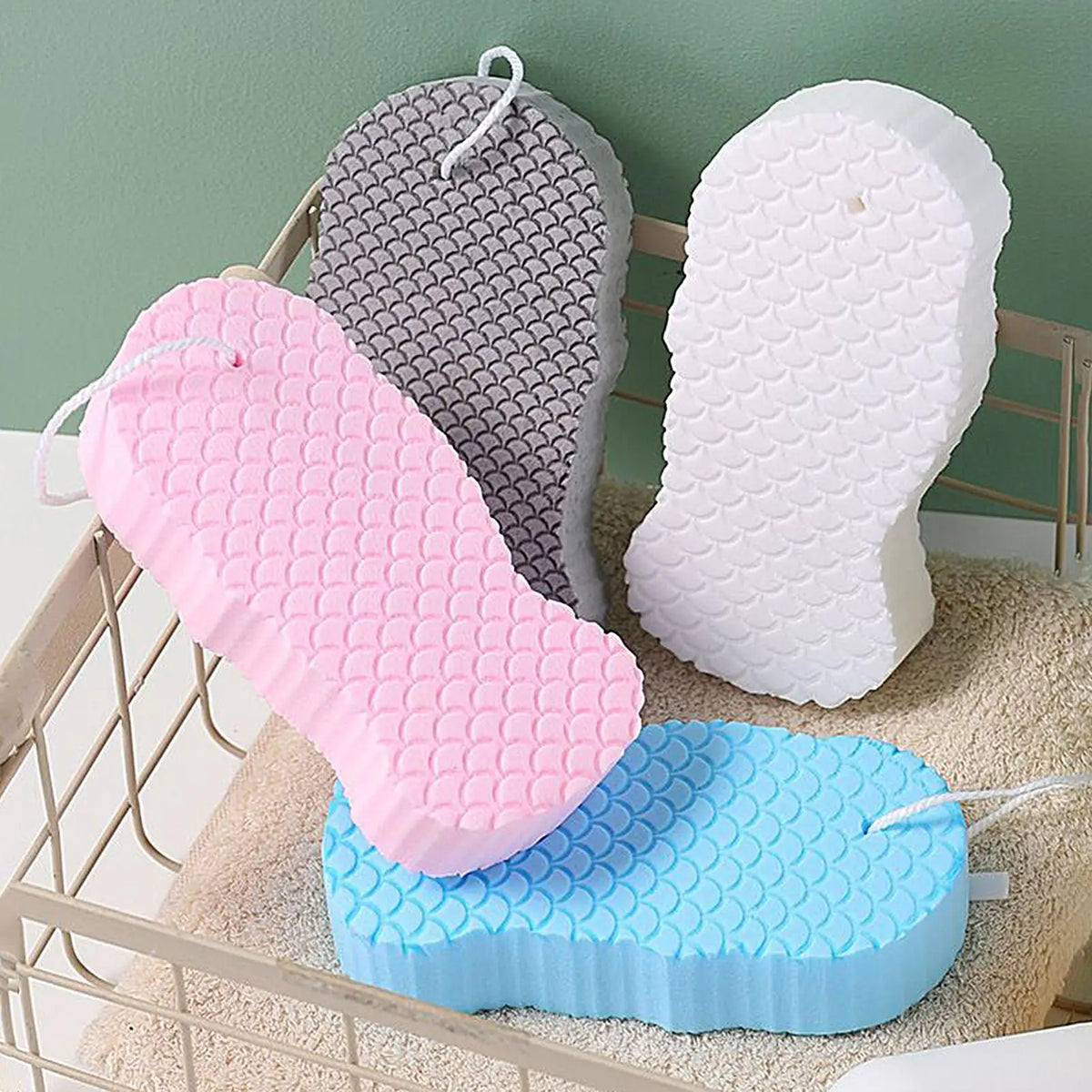 Bath Sponge Exfoliating Bath Scrubbing Sponges Body Washcloth Skin Scrubber Relax Exfoliating Skincare Shower Scrubbing Tool