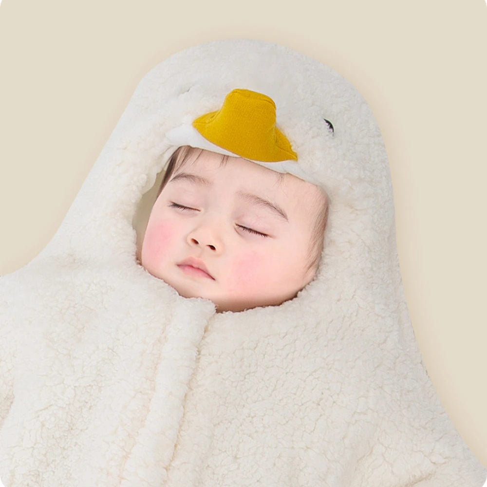 Combinaison Bébé | Oie Blanche Mignonne | Automne-Hiver Douce | Bodysuit Confortable | Cadeau Noël Nouveau-Né 0-6 Mois