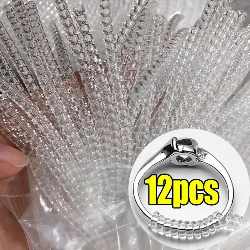 Adjust Invisible Ring Size Reducer Tools Spiral Spring Based Rings Adjust Transparent Tightener Resizing Tools Jewelry Guard