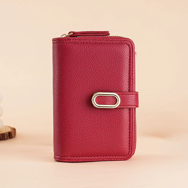 Women's Wallet with Zip Coin Pocket PU Leather Purses for Women Lychee Pattern Wallets and Handbags Money Bags Simple Billfold