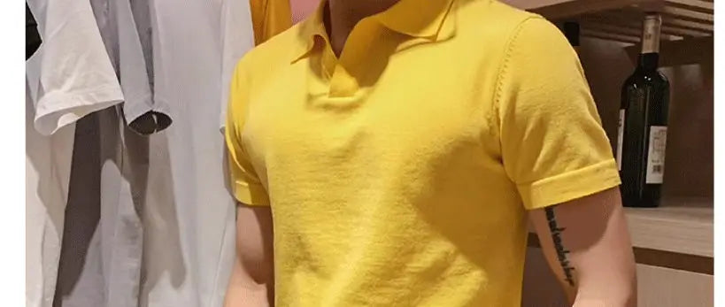 Polo en maille uni pour homme | Manches courtes