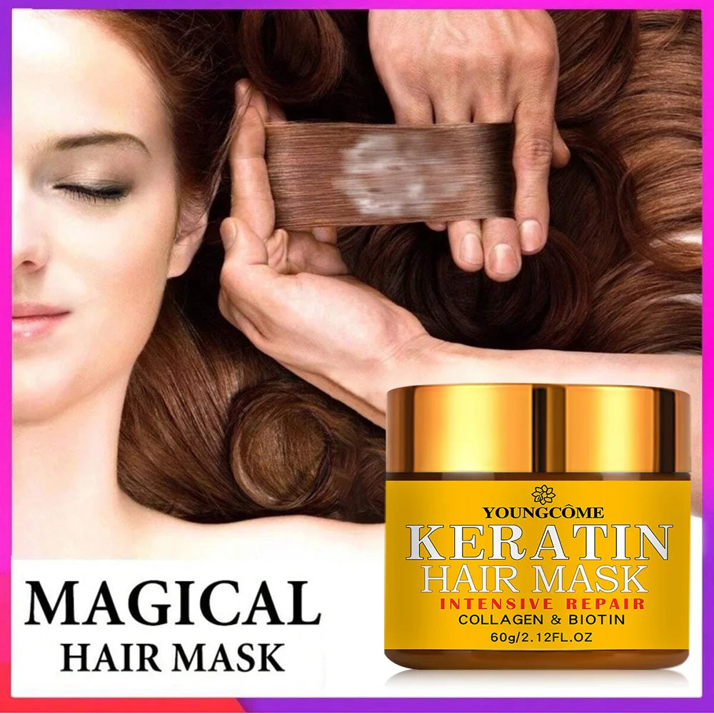 Hair Repair Hair Mask Biotin Collagen Keratin Treatment Hair Conditioner Hair Essential Oil Nourishing for Dry Damaged