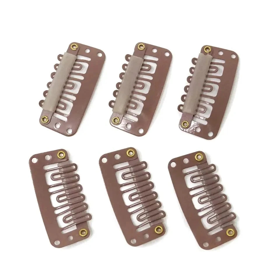 Lot 50 Clips Extensions Cheveux | 2,8 cm | Silicone Antidérapant | Snap Clips | Accessoires Perruque & Tissage