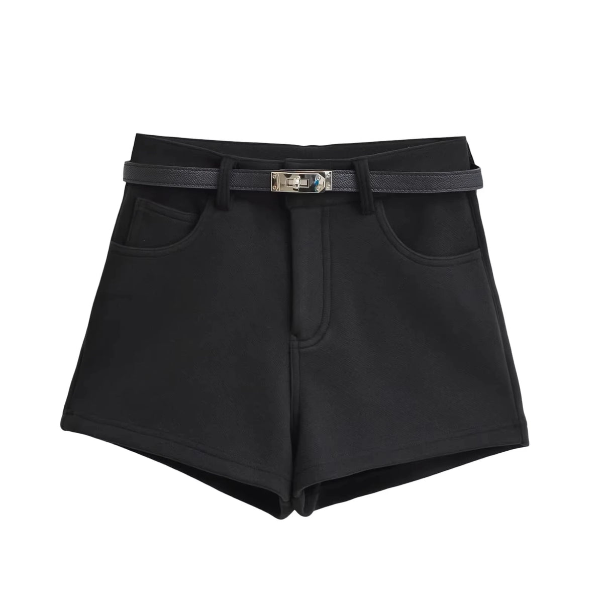 High Waist A-Line Wide Leg Pants Women's Casual Shorts Spring 2025 Korean Style Retro Elegant Outerwear Hot Pants