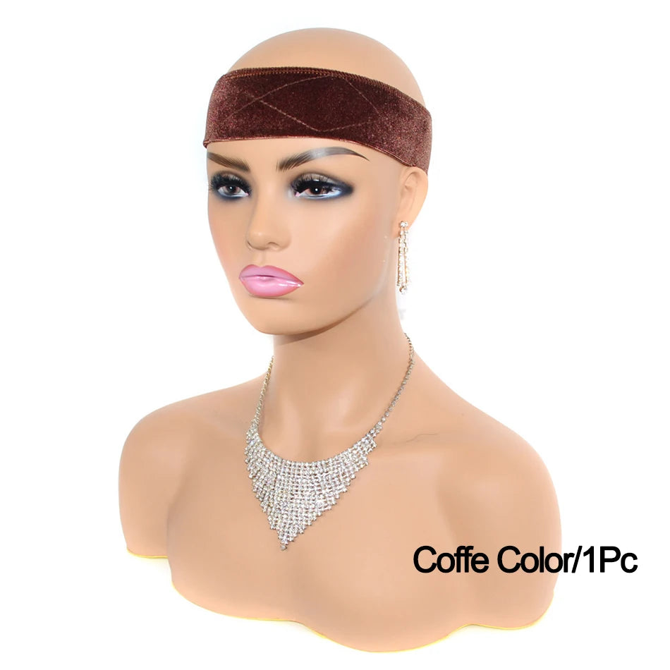 Bandeau Grip Velours Perruque | Ajustable Antidérapant | Maintien Lace Front Femme