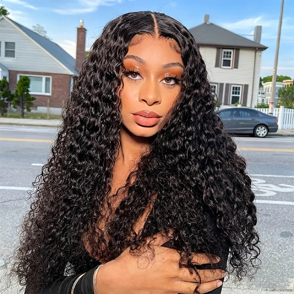 Perruque Kinky Curly Swiss Lace | Glueless | Pré-Pluçuée | Ligne Naturelle | Cheveux Humains | Femme