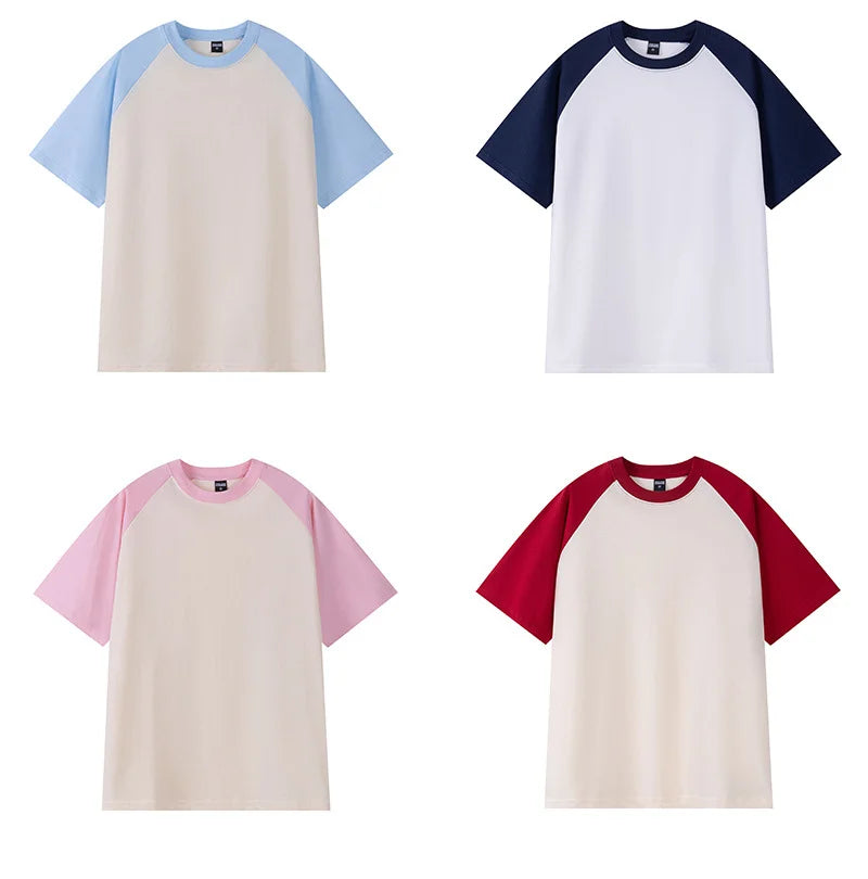 T-Shirt Homme Oversize Heavy | 240g Coton Pur | Manches Courtes | Bicolore | Casual Loose
